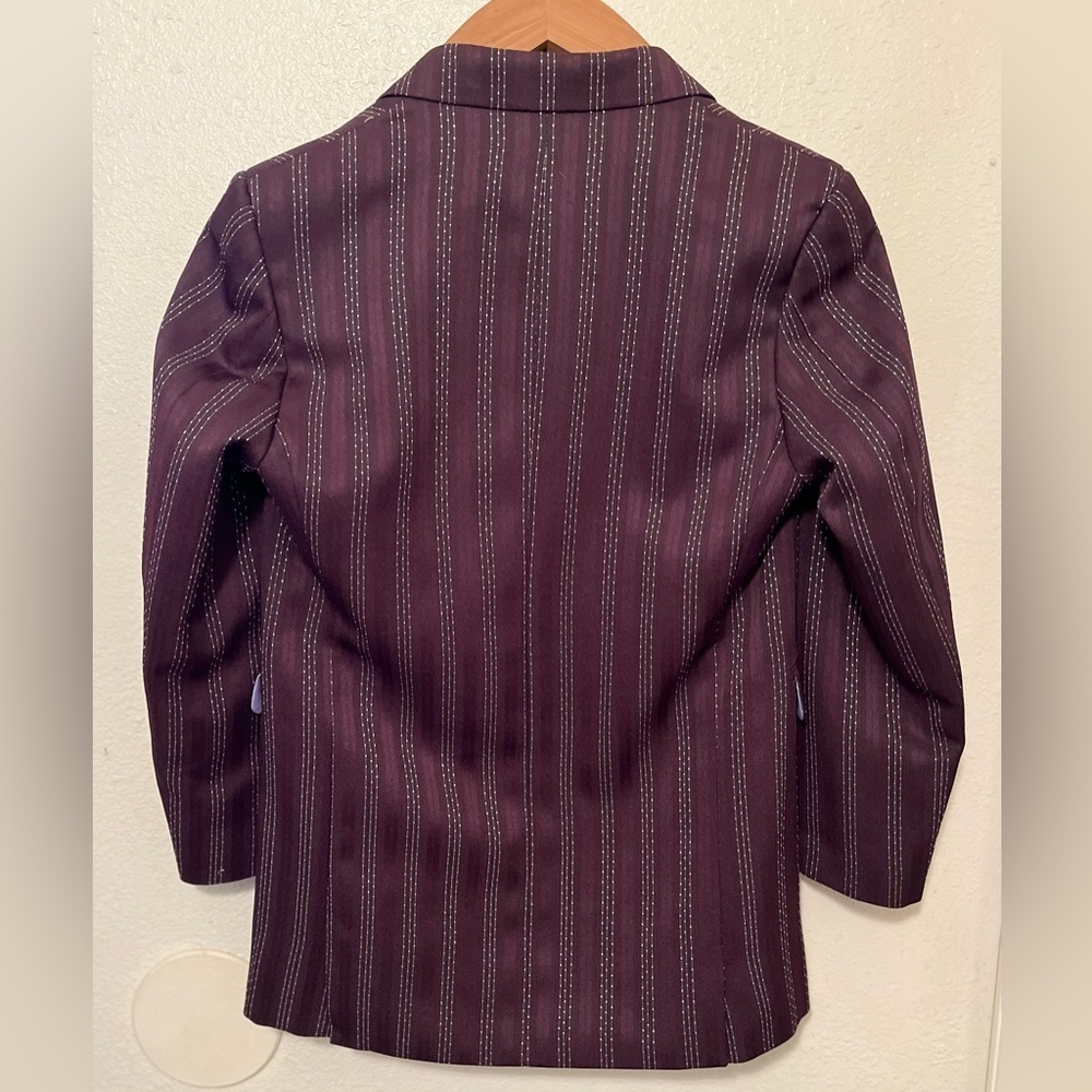 Den Zel Collection Eggplant Colored Women’s Blazer Coat View 2